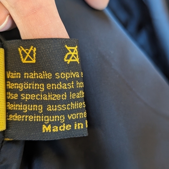 Vintage Friitala Black Leather Pencil Midi Maxi Lined Skirt Size 8 - Picture 10 of 13